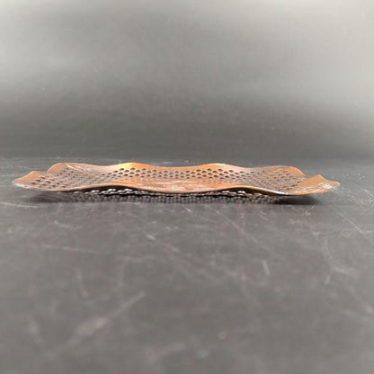 Copper Openwork Saucers With Chopstick Rests