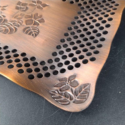 Copper Openwork Saucers With Chopstick Rests
