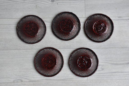 Japanese Cold Tea Set: Glass, Urushi Lacquer & Bamboo