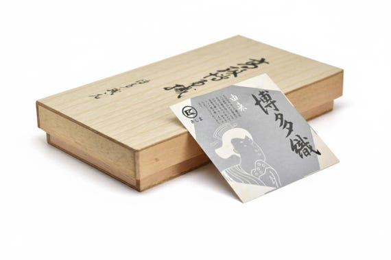 Hakata-Ori Silk Gamaguchi Coin Purse With Gold And