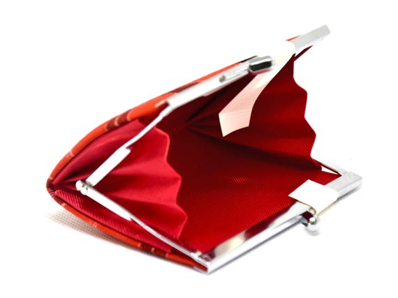 Red Kasuri Fabric Wallet