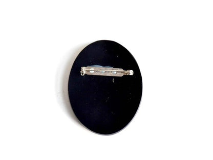 Raden Shell Inlay Brooch: Woman With Hat