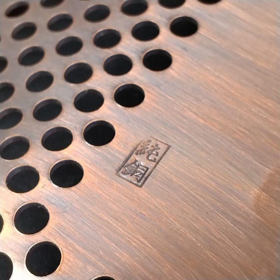 Copper Openwork Saucers With Chopstick Rests