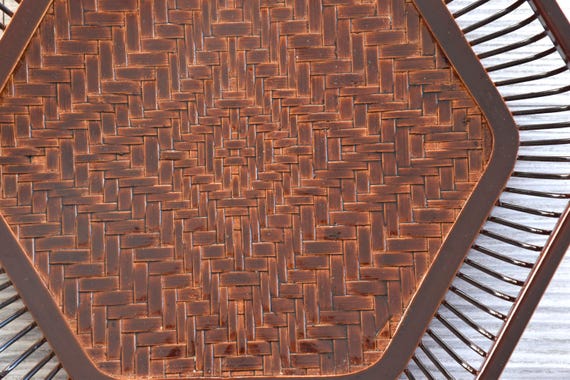Hexagonal Lacquer Bamboo Tray