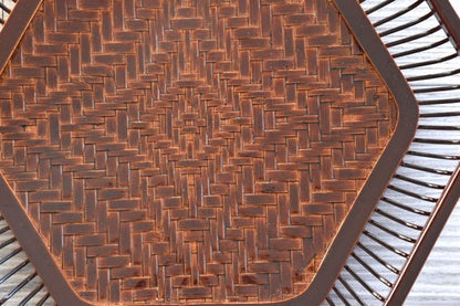 Hexagonal Lacquer Bamboo Tray