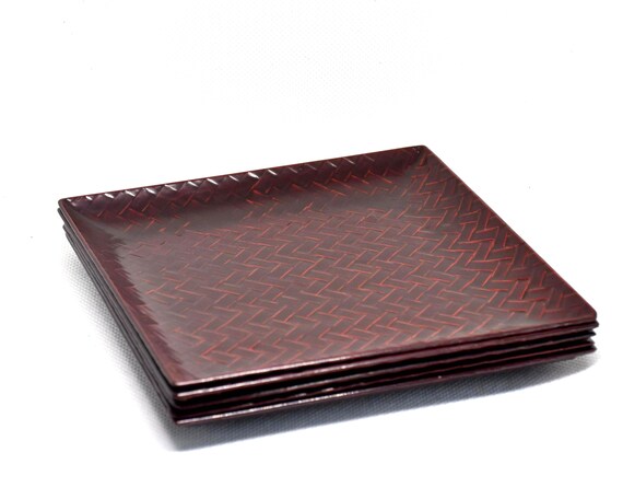 Kurume Rantai Lacquer Plates (Set Of 5)