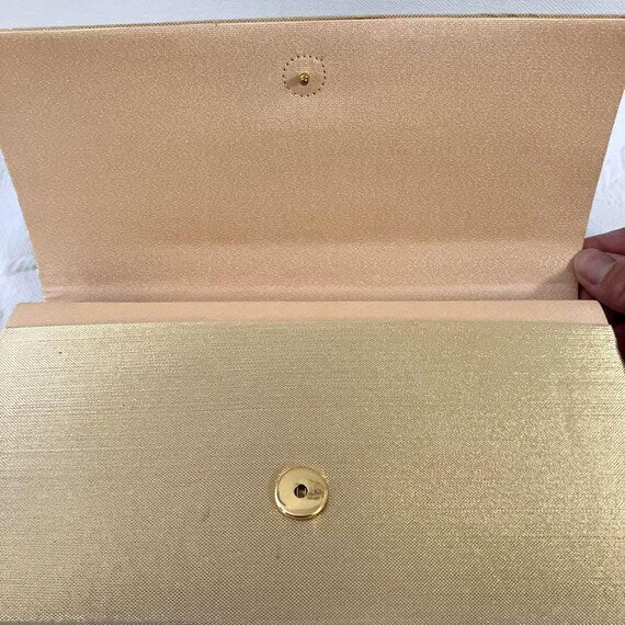 Golden Floral Kimono Clutch