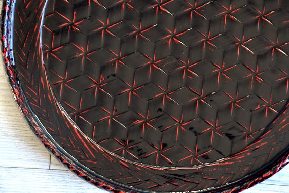 Rantai Shikki Lacquerware Tray & Chataku Plates