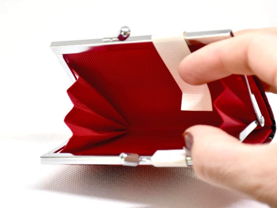 Red Kasuri Fabric Wallet