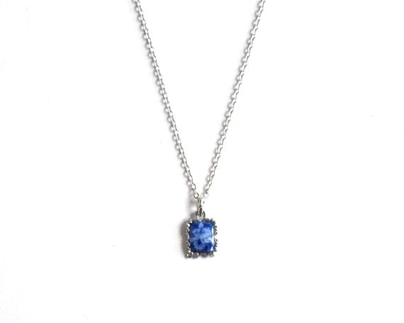 Kiyomizu-Yaki Floral Porcelain Pendant Necklace