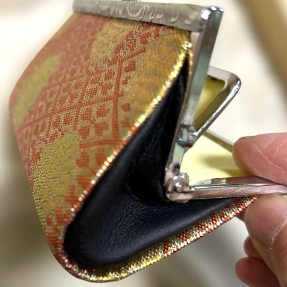 Japanese Coin Purse, Saga Nishiki Brocade Fabric,