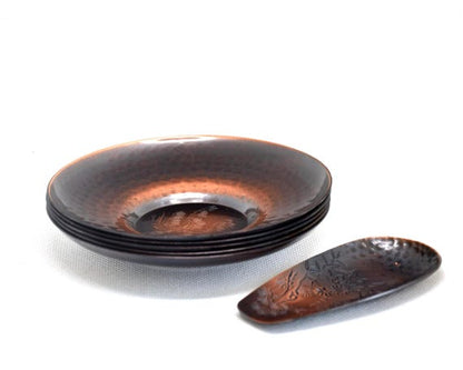 Pure Copper Shochikubai Tea Set