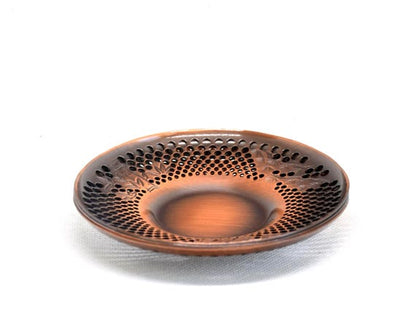 Copper Openwork Saucers: Sho-Chiku-Bai Motif