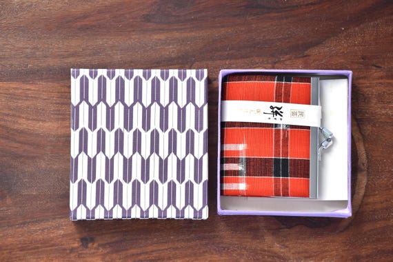 Red Kasuri Fabric Wallet
