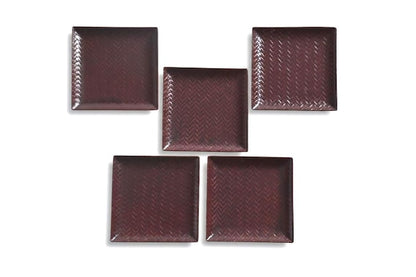 Kurume Rantai Lacquer Plates (Set Of 5)