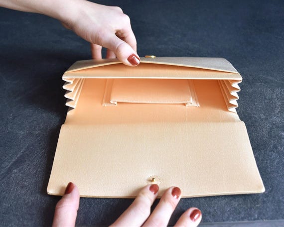 Golden Floral Kimono Clutch