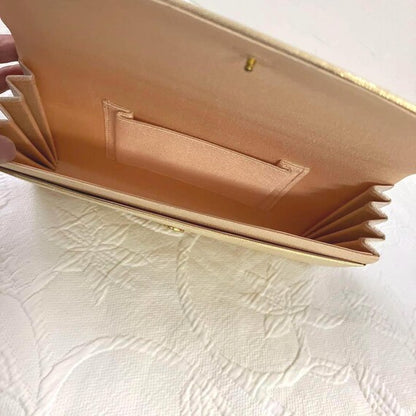 Golden Floral Kimono Clutch