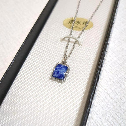 Kiyomizu-Yaki Floral Porcelain Pendant Necklace