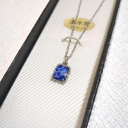 Kiyomizu-Yaki Floral Porcelain Pendant Necklace
