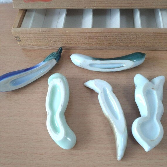 Arita-Yaki Vegetable Chopstick Rests (Set Of 5)