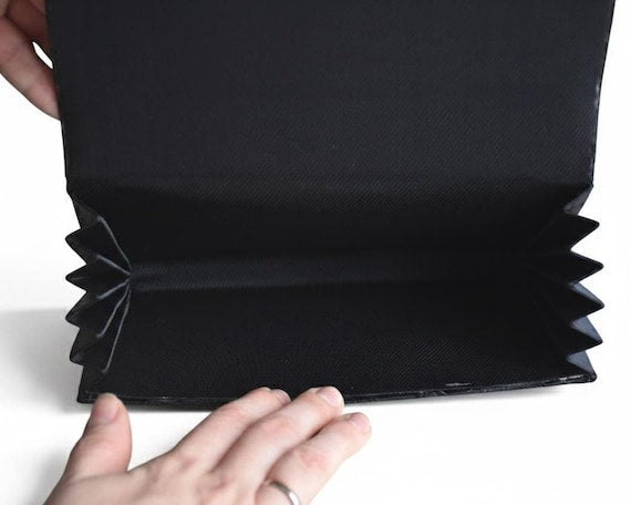 Black Zori Sandals And Clutch Set