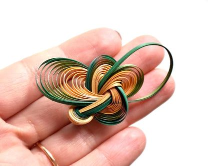 Woven Bamboo Brooch