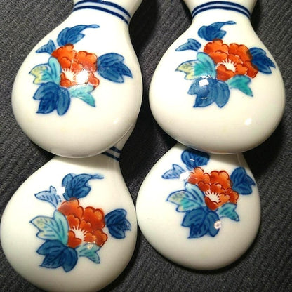 Gourd-Shape Porcelain Chopstick Rests (Set Of 4)