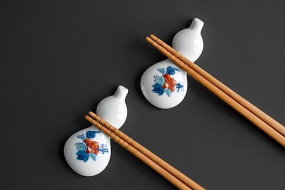 Gourd-Shape Porcelain Chopstick Rests (Set Of 4)