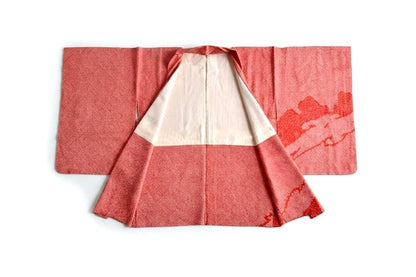 Red Shibori Silk Haori Jacket