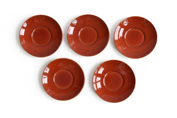 Japanese Urushi Lacquer Plates - Set Of 5