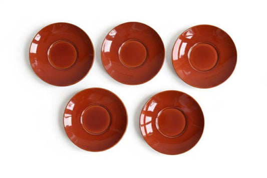 Japanese Urushi Lacquer Plates - Set Of 5