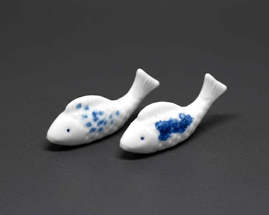 Japanese Porcelain Fish Chopstick Rests