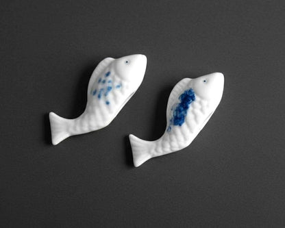 Japanese Porcelain Fish Chopstick Rests
