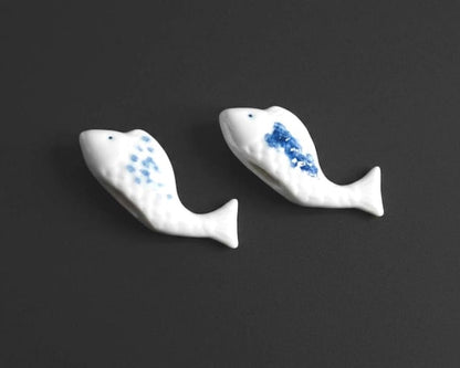 Japanese Porcelain Fish Chopstick Rests