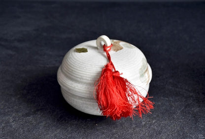 Kiyomizu-Yaki Lidded Ceramic Box