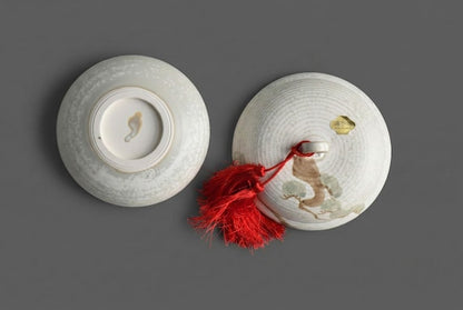 Kiyomizu-Yaki Lidded Ceramic Box