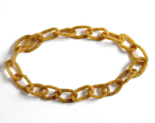 Golden Loop Beaded Necklace