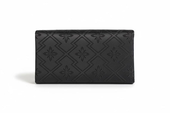 Black Zori Sandals And Clutch Set