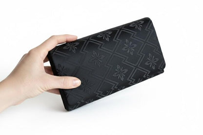 Black Zori Sandals And Clutch Set