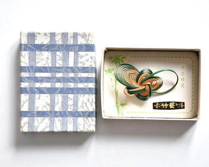 Woven Bamboo Brooch