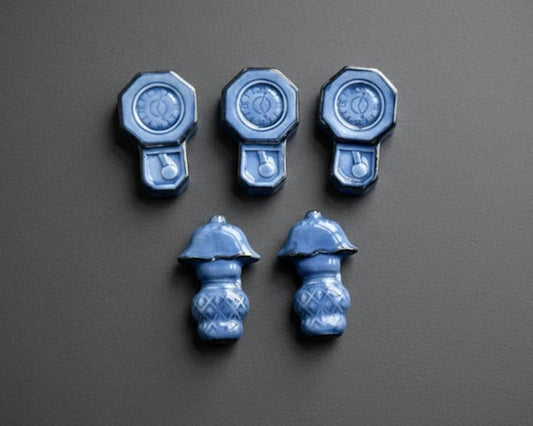 Arita-Yaki Clock Chopstick Rests Set Of 5
