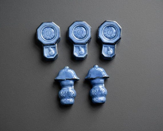 Arita-Yaki Porcelain Chopstick Rests Set Of 5 - Clock