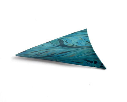 Japanese Marbled Leather Brooch