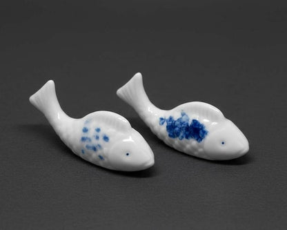 Japanese Porcelain Fish Chopstick Rests
