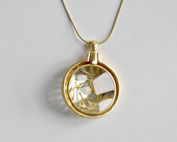 Japanese Magnifying Locket Pendant Necklace