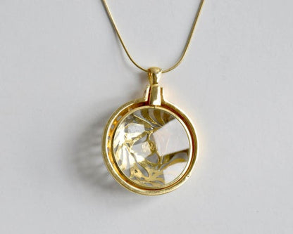 Japanese Magnifying Locket Pendant Necklace