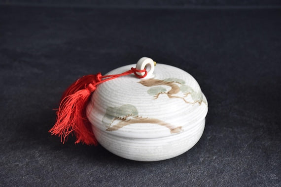 Kiyomizu-Yaki Lidded Ceramic Box