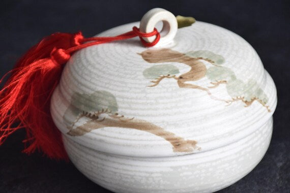 Kiyomizu-Yaki Lidded Ceramic Box