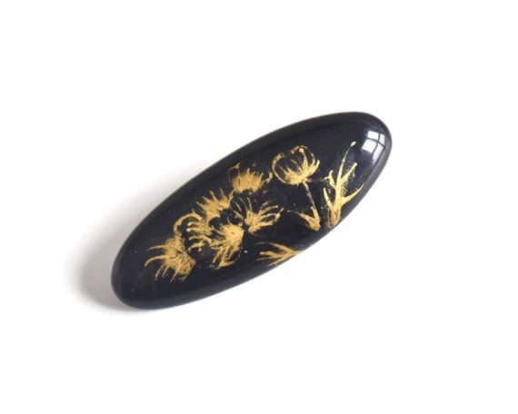 Japanese Kiyomizu-Yaki Porcelain Brooch