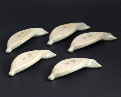 Japanese Leaf Ceramic Chopstick Rests (Set Of 5)